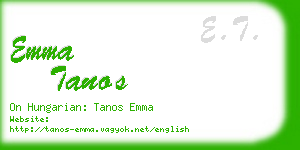 emma tanos business card